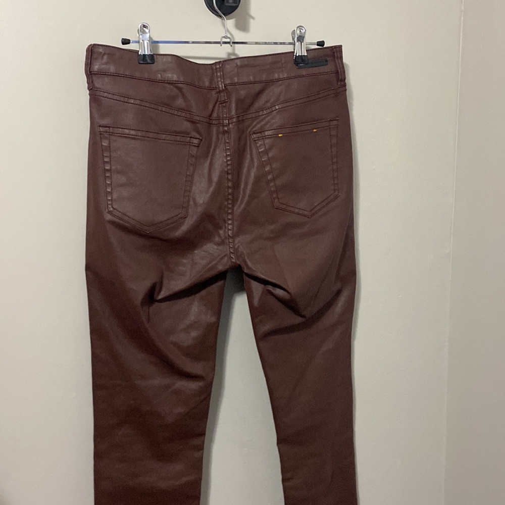 Pilcro &The Letterpress Jeans Womens 28‎ Brown Lace Up Wax Ankle Anthropologie - Picture 5 of 8